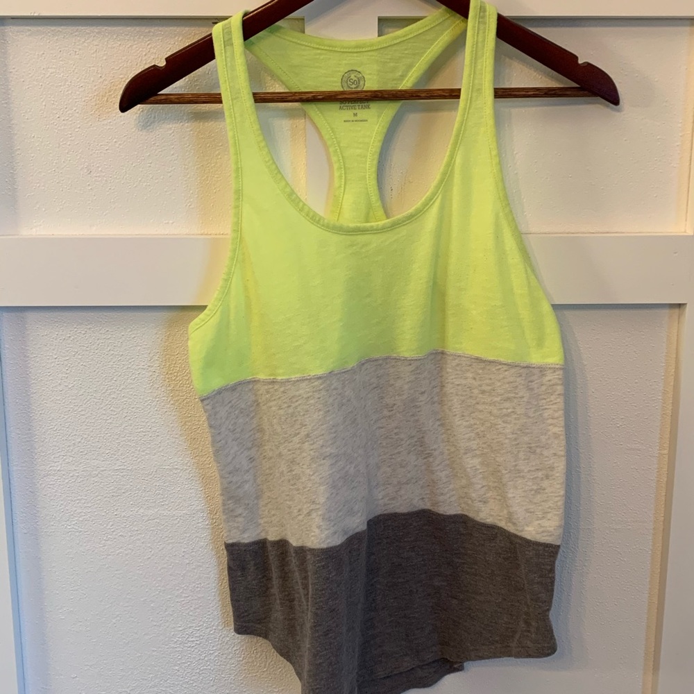 3/$20 Juniors Color block Racerback Tank Top